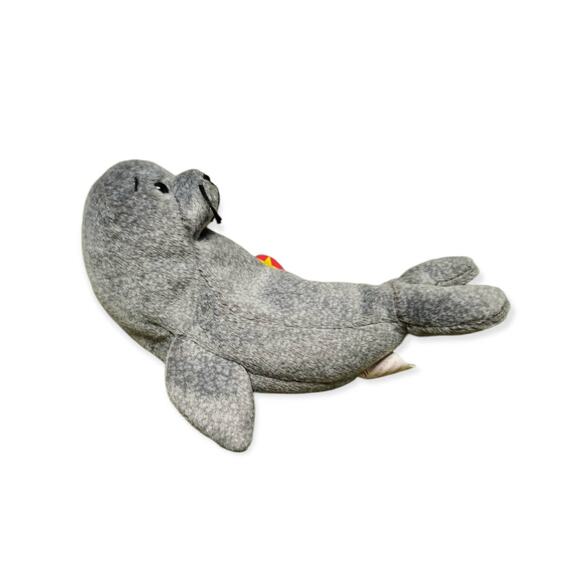 TY Beanie Babies Slippery The Brave Gray Seal Plush Stuffed Animal - Picture 2 of 6